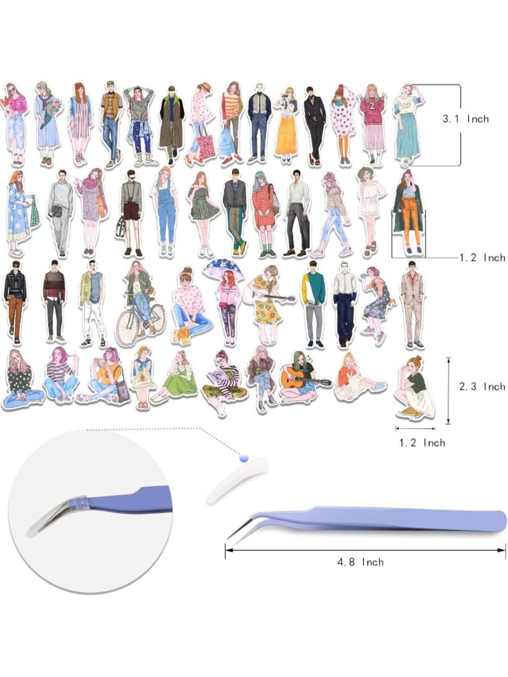 New 150Pcs People Stickers for Journaling, Scrapbooking Kit for Crafting - Picture 4 of 6